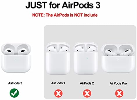 Airpods 3 Kılıf Kapak Kadın Anahtarlık Sevimli Set, MOFREE Silikon Koruyucu Kılıf ile Bling Fil Anahtarlık Apple Airpods 3rd