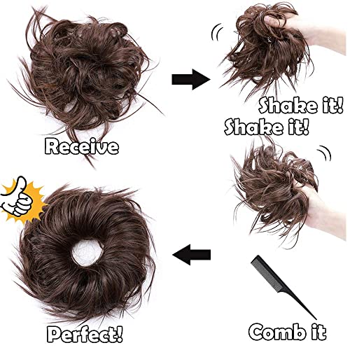 Hairro Saç Bun Saç Parçası Dağınık Bun Saç Uzatma Updo Hairpieces Kabarık Tousled Toka Sentetik Scrunchies Dalgalı Up Yapmak