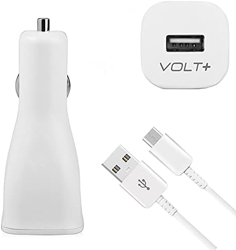 VOLT PLUS TECH Adaptif Hızlı Şarj Araç kiti, Samsung SM-A905 için USB Tip-C Kablo ve %87'ye kadar Daha Hızlı Çalışır