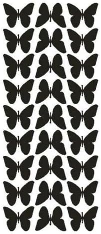 27-Pack Siyah Kelebek Çıkartmaları 1 inç. Etiket çıkartma mühür zarf kağıt okul sanat el sanatları