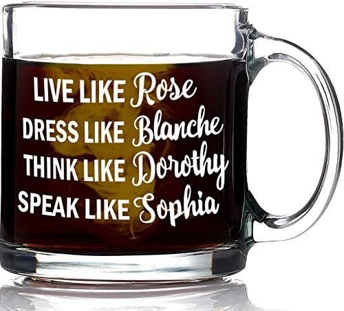 Komik Altın Kız Kupa 13oz Kahve Kupa-Altın Kız Mal-Gül Gibi Yaşamak Blanche Gibi Giyin Dorothy Gibi Düşün Sophia Gibi Konuş-Kadınlar