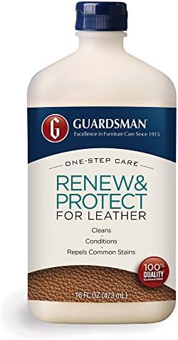 Guardsman Re& Protect for Leather 16 oz-Tek Adımda Temizler, Şartlandırır ve Korur-Deri Mobilya ve Araba İç Mekanları için