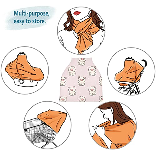 Bebek Araba Koltuğu Kapakları Sevimli Domuz Araba Gölgelik emzirme örtüsü Carseat Gölgelik Bebekler için Bebek Emzirme Kapakları