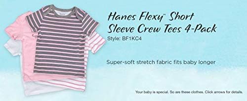 Hanes Ultimate Baby Flexy 4 Paket Kısa Kollu Mürettebat Tees