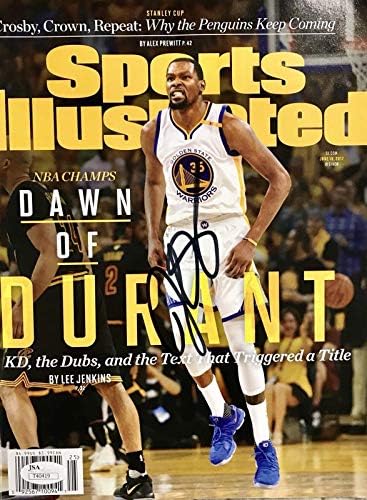 Kevin Durant (19 Haziran 2017) Sports Illustrated İmzalı NL Dergisi JSA-İmzalı NBA Dergileri