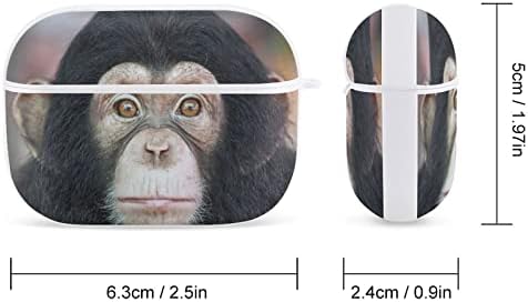 Şempanze Yüz Kulaklıklar Kılıf Airpods Pro Darbeye Koruyucu Kapak için Anahtarlık ile Kadın Erkek Beyaz Tarzı