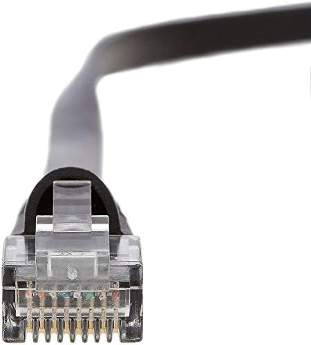 InstallerParts (10 Paket) Ethernet Kablosu CAT6 Kablo Düz 20 FT-Siyah-Profesyonel Seri-10 Gigabit/Sn Ağ / Yüksek Hızlı İnternet