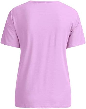 Portazai Gömlek Kadınlar ıçin Artı Boyutu,mektup Baskı Üstleri Bluzlar Yaz Kısa Kollu Gevşek Rahat T Shirt Grafik Tees