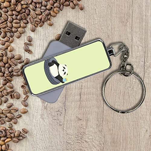 Metalden Yapılmış 8GB USB Flash Sürücü Panda Salıncakta Yazdırılabilir
