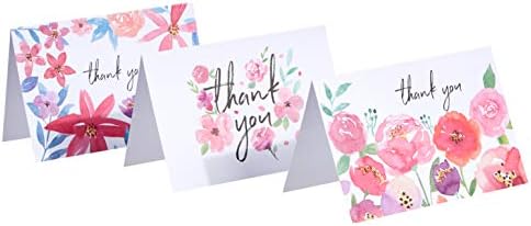 Temelleri Teşekkür Kartları, Çiçek, 48 Kart ve Zarflar