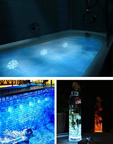 LOFTEK Dalgıç LED Işıkları Uzaktan Kumandalı Su Geçirmez (RF), Renk Değiştiren Sualtı led Işığı Havuz için Pille Çalışan Sualtı