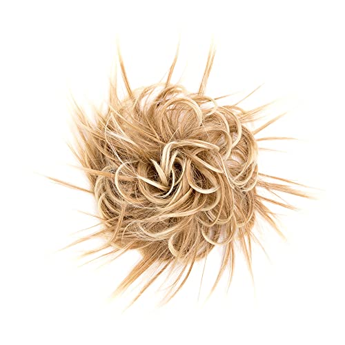 Dağınık Bun Saç Parçası Saç Tousled Updo Saç Parçaları İle Elastik lastik Bant Uzantıları Scrunchies Postiş Kadınlar için(27T613C)