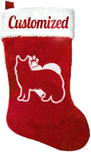 SusfreshLV Maine Coon (Nazik Dev) Coon Kedi Kedi Noel Çorap Kişiselleştirilmiş Köpüklü Glitter