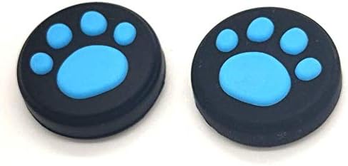 2 ADET Silikon Analog Denetleyici Thumb Çubuk Sapları Cap Nintendo Anahtarı NS Denetleyici Joy-Con ThumbStick(2 ADET Mavi Sevimli