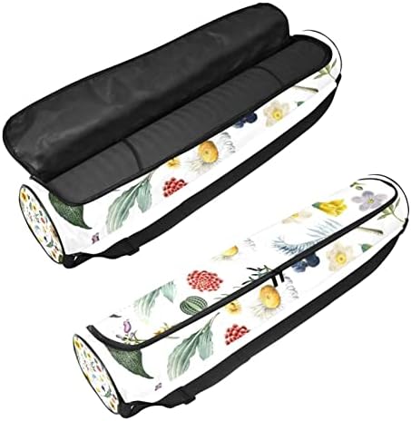 Yoga Mat Çanta Taşıyıcı ile Ayarlanabilir Omuz Askısı, Çiçek Desen Ayçiçeği, 6.7x33. 9in/17x86 cm Egzersiz Yoga Mat Taşıma