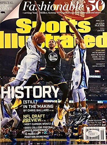 Stephen Curry (18 Nisan ) Sports Illustrated İmzalı NL Dergisi JSA-İmzalı NBA Dergileri