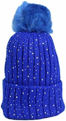LNGRY Çocuk Bebek Kız Kış Örgü kıl yumağı Şapka Sıcak Şapka Kazık Kap Kayak Kap