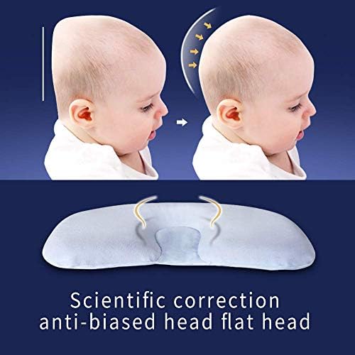Yenidoğan için Youkemeng Bebek Yastığı, Kafa Şekillendirme Yastığı Düz Kafa Sendromunu Önler, Baş Boyun Desteği için Nefes