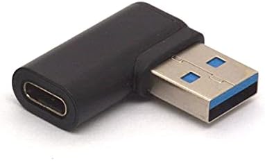 PIIHUSW Sol Açılı USB C USB 3.0 Adaptörü, 90 Derece USB 3.0 A Erkek USB C Dişi Adaptör USB Tip C USB C Kablosu için USB Coverter