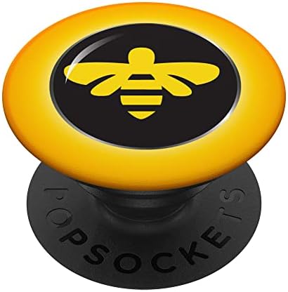 Parlak arka plan PopSockets Değiştirilebilir PopGrip ile mucizevi Uğur Böceği Kraliçe Arı simgesi