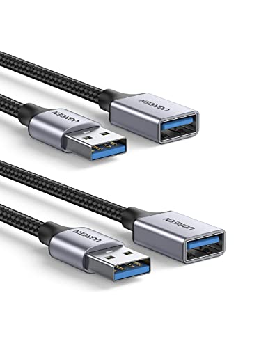 UGREEN USB Genişletici, USB 3.0 Uzatma Kablosu Erkek Kadın USB Kablosu 5 Gbps Veri Transferi Yazıcılar ile uyumlu, Fare, Klavye,