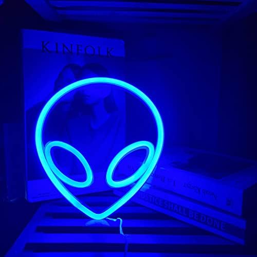 Alien Neon burcu ışık, LoveNite USB ve Pil Işletilen Parlayan Neon Dekoratif LED Gece Lambası Duvar Dekor Yatak Odası Parti