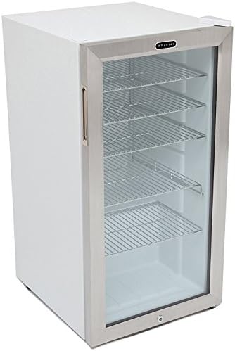 Kilitli Whynter BR-128WS İçecek Buzdolabı, 120 12oz Kutular, Paslanmaz Çelik ve Beyaz