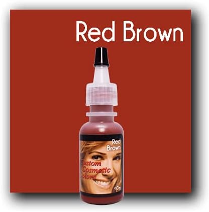 Özel Kozmetik Renkler Kalıcı Makyaj Pigmenti Dövme Mürekkebi 1 - 1/2oz Şişe Başına Fiyat-Kırmızı Kahverengi