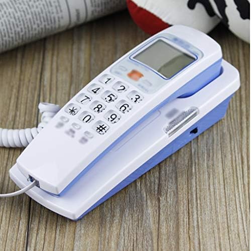 PDGJG Kablolu Telefon-Mini Masaüstü Sabit Telefon Sabit Telefon Duvara Monte Telefon, Ofis, Otel Renk,Beyaz