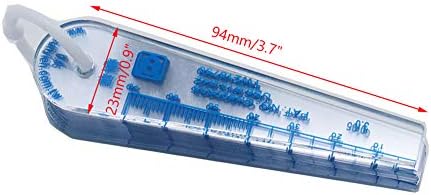Rannb Plastik Feeler Ölçer 0.05 mm için 2mm Metrik Boşluk Ölçme Aracı 20 Yaprak
