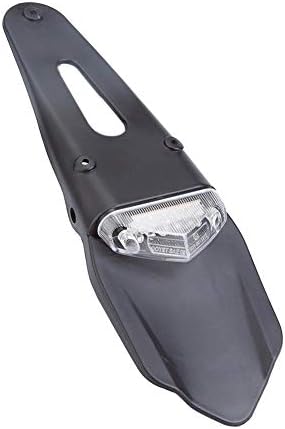 Motosiklet Fren kuyruk ışıkları LED Meclisleri Spor ışık Arka Çamurluk Plaka ışıklar Dirt Bike Için (Gümüş)