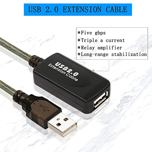 USB 2.0 Uzatma Kablosu 16.4 Ayak (5 Metre), Dahili Sinyal Güçlendirici Yonga Setleri, U Disk, Konferans Kamerası, Kablosuz