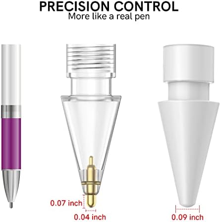 Delıdıgı 2 Paketi ile Uyumlu Apple Kalem İpuçları, Hiçbir Aşınma Dışarı İnce Nokta Hassas Kontrol Kalem Gibi Hazretleri için