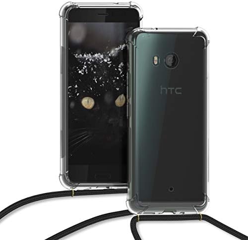kwmobile Crossbody Kılıf HTC U11 ile Uyumlu - Kılıf Temizle TPU Telefon Kapak w / Kordon Kordon Askısı-Şeffaf