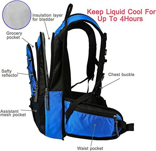 Mubasel Dişli Yalıtımlı sıvı alımı sırt çantası Paketi ile 2L BPA Ücretsiz Mesane - için Koşu, Yürüyüş, Bisiklet, Kamp