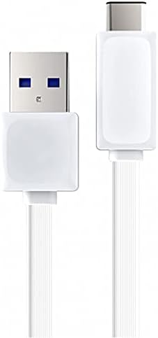 Hızlı Güç Düz USB-C Kablosu Xiaomi Mi Note 3 ile uyumlu USB 3.0 Gigabayt Hızları ve Hızlı Şarj Uyumlu! (Beyaz 3. 3ft1M)