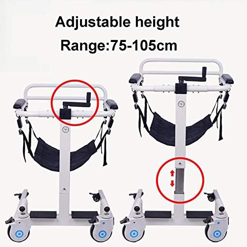 ZHDDM 3 in 1 Çok Fonksiyonlu Çelik Yaşlı Insanlar Engelli Insanlar Komodin Sandalye Tekerlekli Sandalye Tıbbi Hasta Asansör-Maksimum