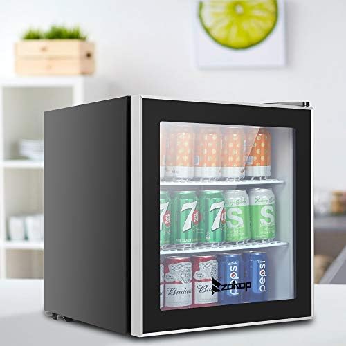 WıCCI 115V / 60Hz 1.6 Cu.Ft / 46L / 60CAN İçecek Buzdolabı, Bağımsız Ultra Cool Mini İçecek Buzdolabı, Siyah
