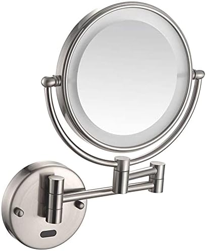 Nhlzj XİAOQİANG Duvara Monte Ayna Makyaj Tıraş Aynası Banyo Aynası için Otel Vanity ile Ayarlanabilir Uzatılabilir 8 İnç