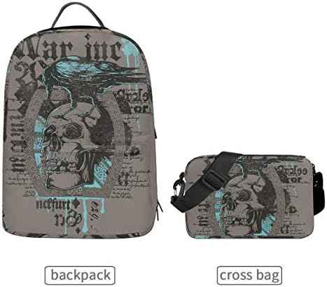 Krallık karga kafatası Bookbag Daybacks öğrenci sırt çantası seyahat genç kız erkek çocuklar için
