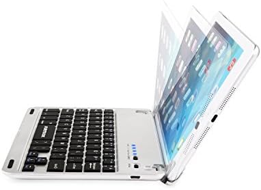 Arteck Ultra-İnce Apple iPad Mini Bluetooth Klavye Folio Kılıf Kapak ile Dahili Standı Oluk için Apple iPad Mini 3/2/1 / iPad