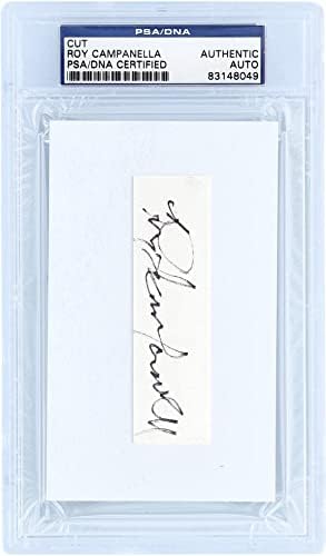 Roy Campanella Brooklyn Dodgers İmzalı Kesim İmzası-PSA / DNA-MLB Kesim İmzaları
