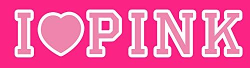 WitnyStore I Love Pink Sticker-Multisurface Çıkartması-Dayanıklı ve Su Geçirmez Pembe Lover Çıkartmaları Otomobil Kamyon RVS