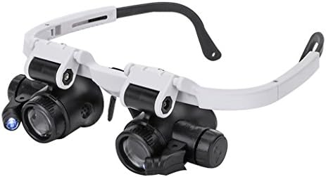 Büyüteç Gözlük 8X 15X 23X Büyüteç Gözlük LED Kafa Bandı Cam Göz Büyüteç Onarım Aracı Saatçilik Sikke Damga Para Kitap Hataları