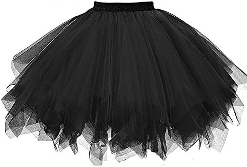 Kızlar Tutu Etek kadın 50 s Vintage Bale Kabarcık Dans Etekler Petticoat Prenses Etek Tül Mini Etek Parti Balo Etek