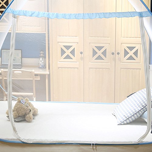 RuiHome Katlanır Anında Pop-Up Sivrisinek Yatak Çadır Fermuar Yatak Gölgelik Çocuk Erkek Kız Yatak Odası Öğrencileri Yurt Açık