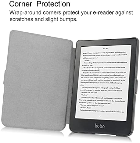 Tablet Çanta Kılıf için Kobo Clara HD İnce Tri-Fold Standı Akıllı Kılıf, çoklu Görüş Açıları Standı Sert Kabuk Folio Kılıf