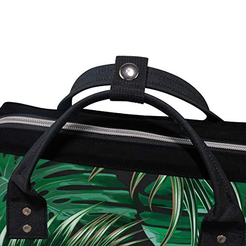 Yeşil Palmiye ağacı yaprak bebek bezi çanta Nappy sırt çantaları mumya sırt çantası seyahat Laptop sırt çantası