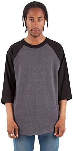 Shaka Giyim Beyzbol Raglan Gömlek-erkek Klasik 3/4 Kollu Rahat Pamuk Tee Üst Spor Aktif Atletik Jersey Tshirt S-5XL