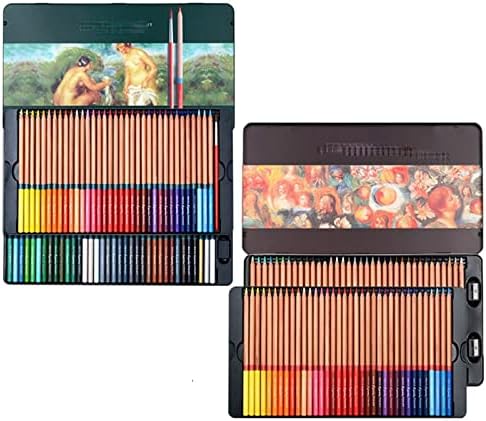 SGZYJ Okul Ofis Profesyonel Çizim Renkli Suluboya Oilcolor Kalemler Set Sanat Malzemeleri Renkler Kırtasiye Ahşap (Renk: Bir,
